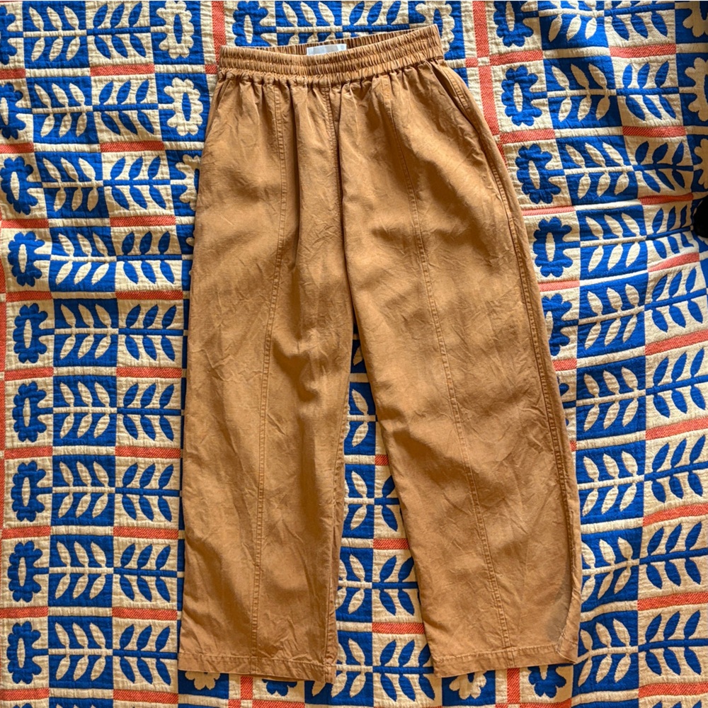 Tradlands Rust Brown Elastic Waist Pants